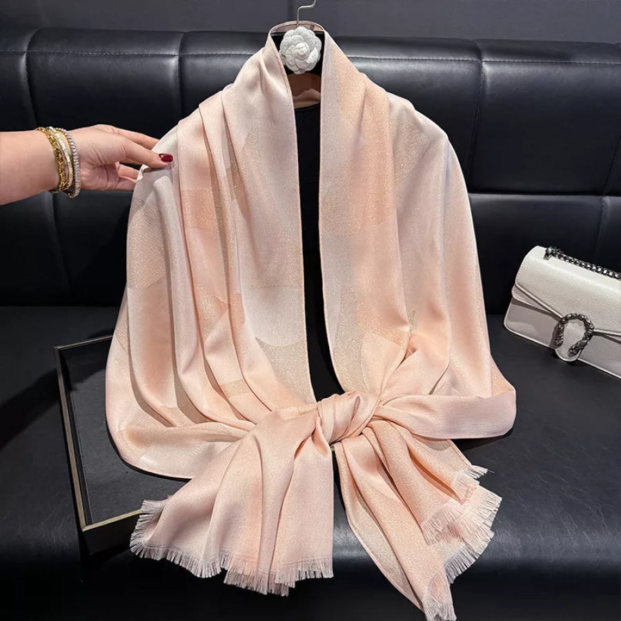 Lightweight Raw Hem Scarf Blush Pink / One Size Apparel and Accessories