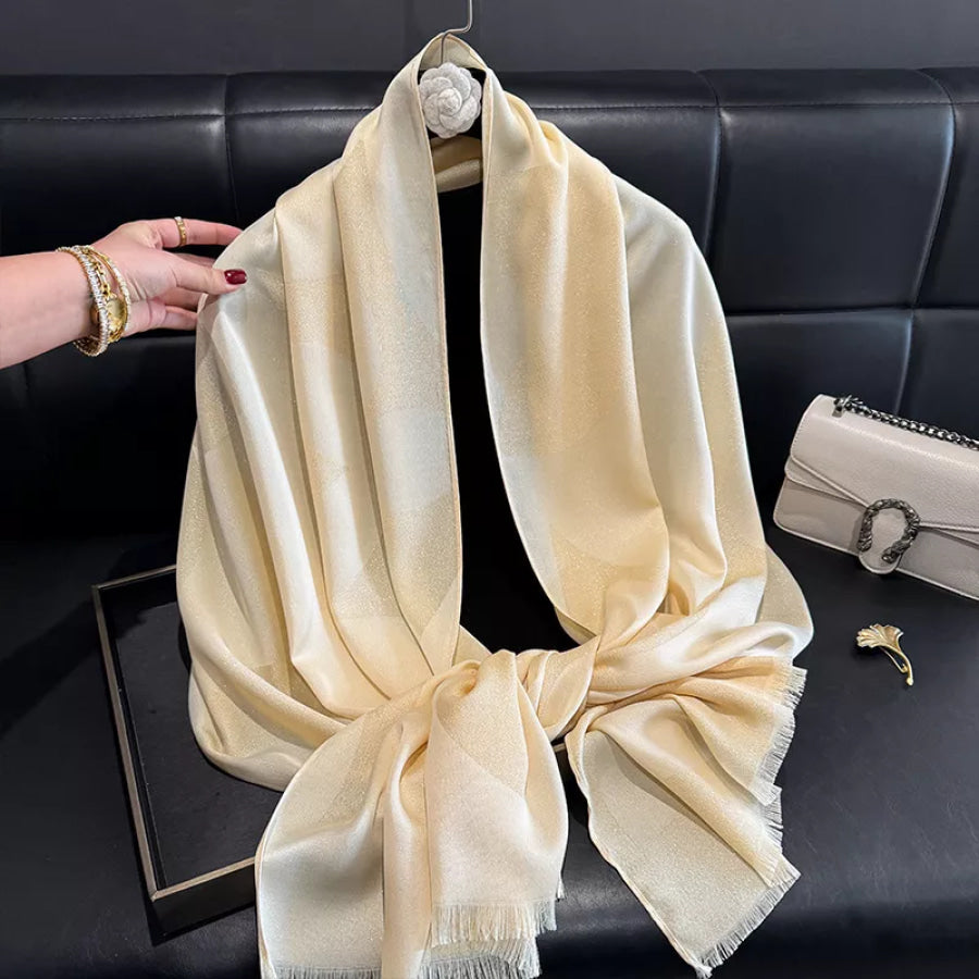 Lightweight Raw Hem Scarf Pastel Yellow / One Size Apparel and Accessories