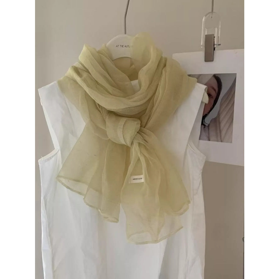 Lightweight Sheer Scarf Creamy Yellow / ONESIZE Apparel and Accessories