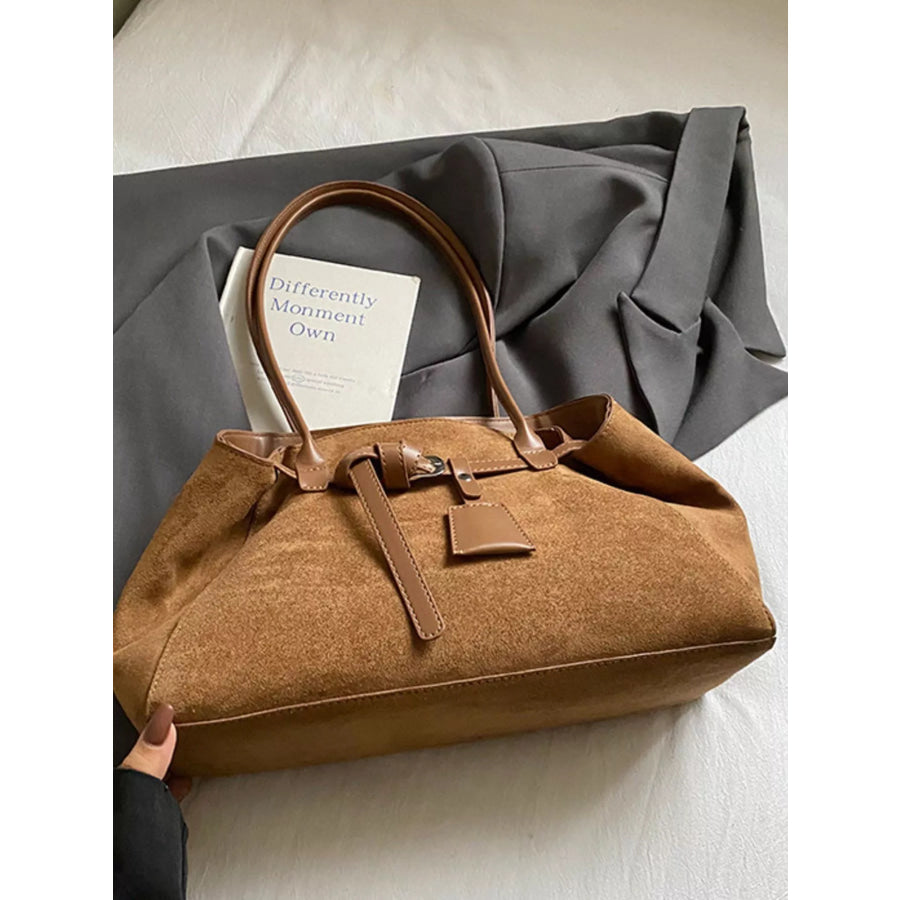 Lightweight Suede Shoulder Bag Apparel and Accessories