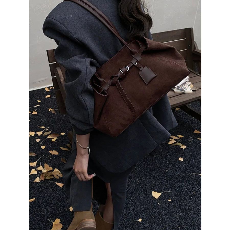 Lightweight Suede Shoulder Bag Apparel and Accessories