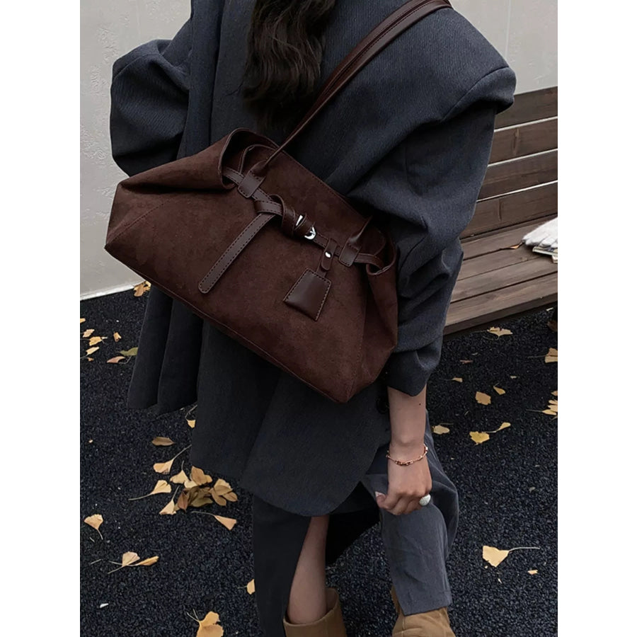 Lightweight Suede Shoulder Bag Apparel and Accessories