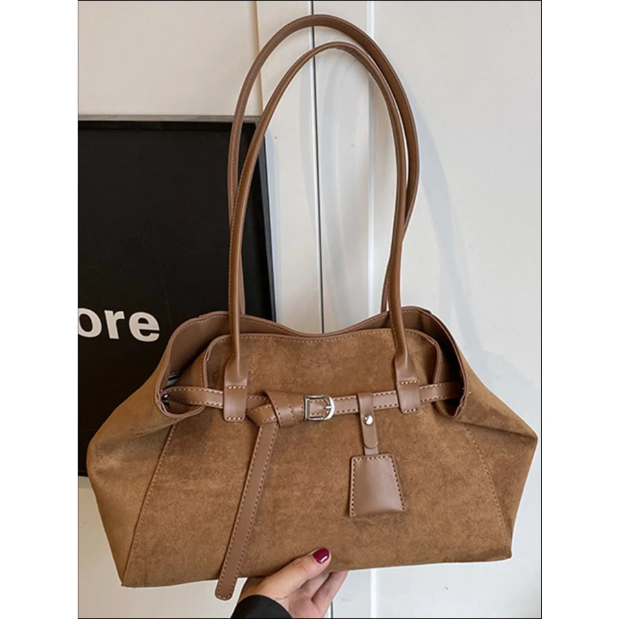 Lightweight Suede Shoulder Bag Apparel and Accessories