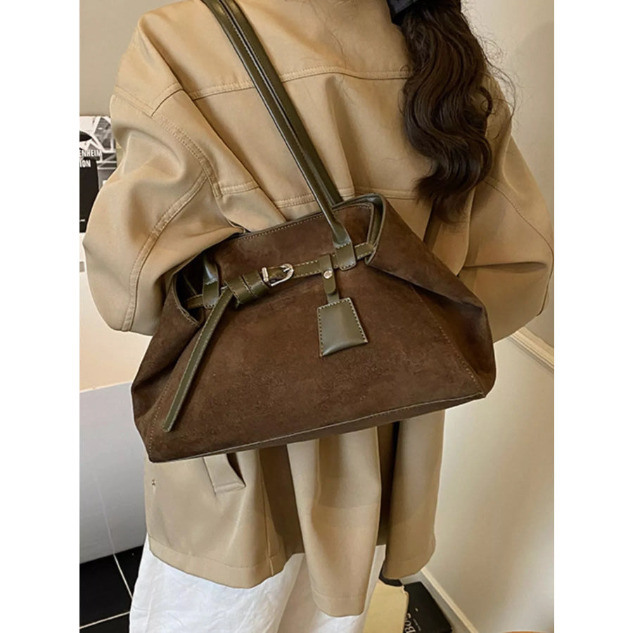 Lightweight Suede Shoulder Bag Apparel and Accessories