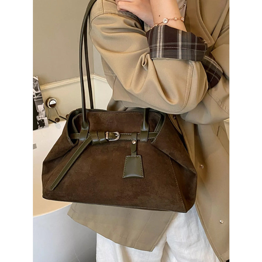 Lightweight Suede Shoulder Bag Apparel and Accessories