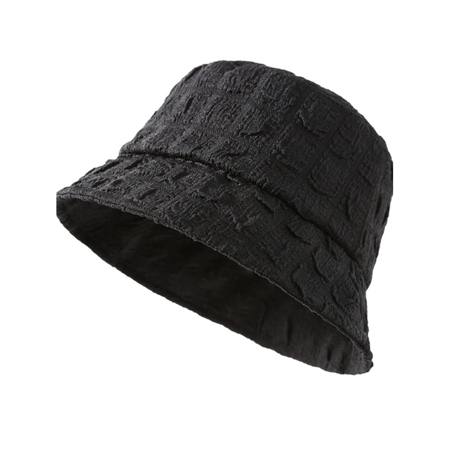 Lightweight Textured Bucket Hat Black / One Size Apparel and Accessories