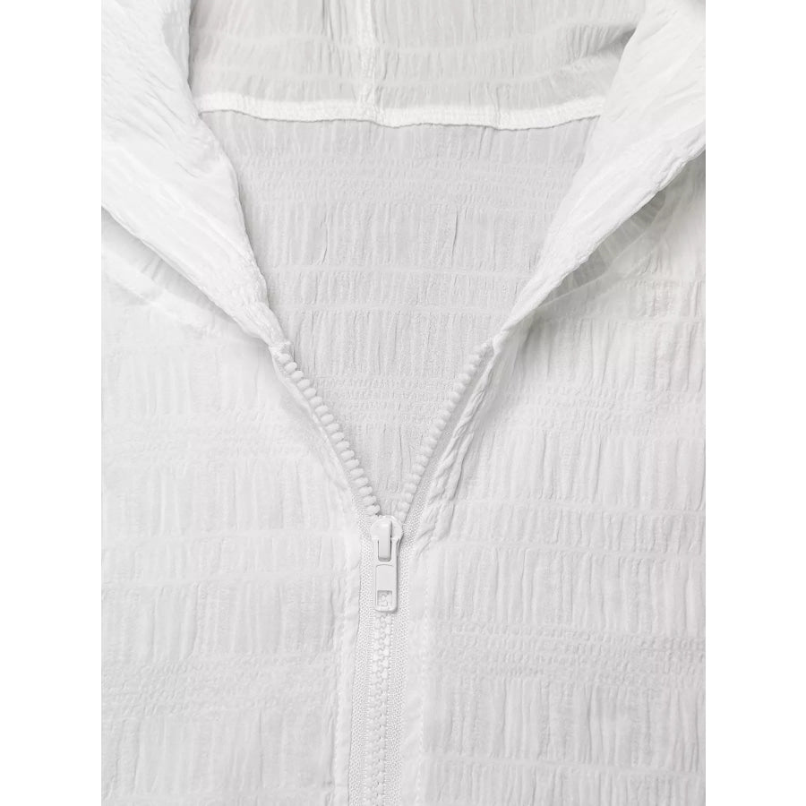 Lightweight Textured Hooded Jacket Apparel and Accessories