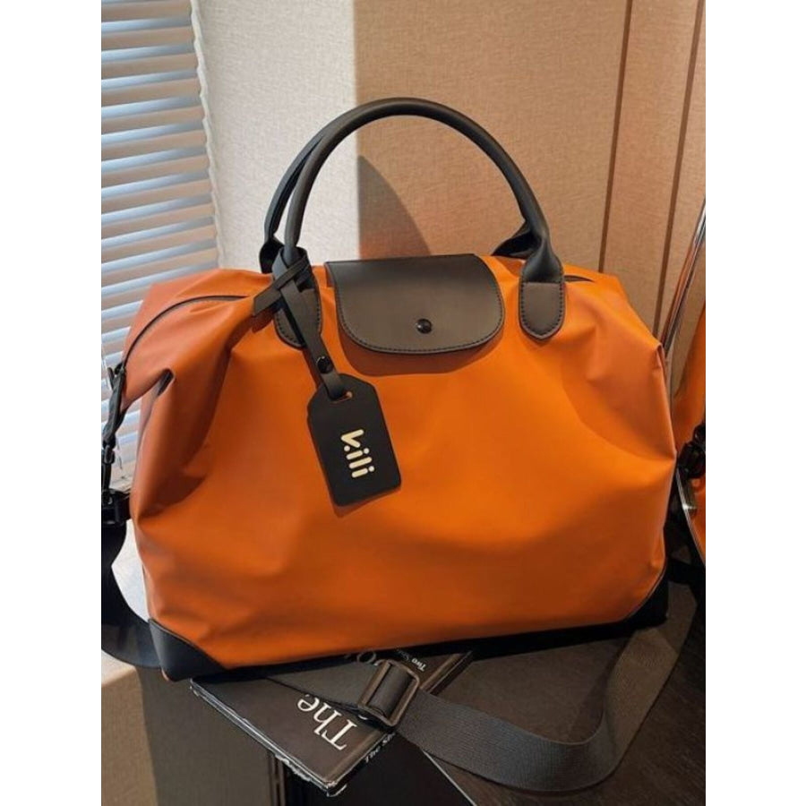 Lightweight Travel Duffel Bag Orange / One Size Apparel and Accessories