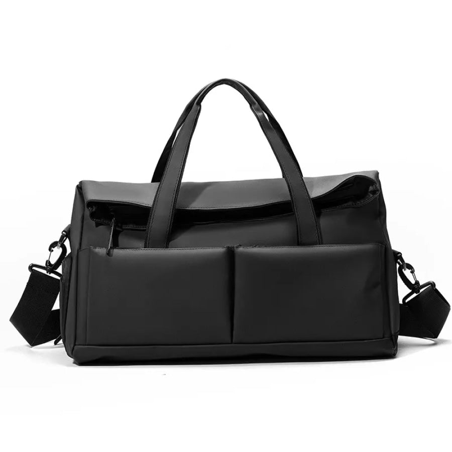 Lightweight Travel Duffel Bag with Multiple Pockets Black / One Size Apparel and Accessories