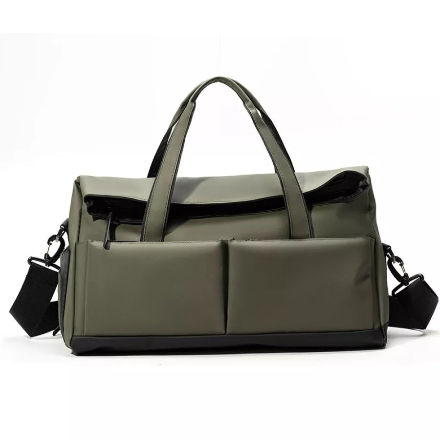 Lightweight Travel Duffel Bag with Multiple Pockets Green / One Size Apparel and Accessories