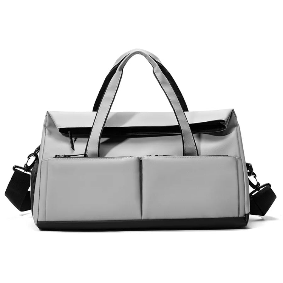 Lightweight Travel Duffel Bag with Multiple Pockets Grey / One Size Apparel and Accessories