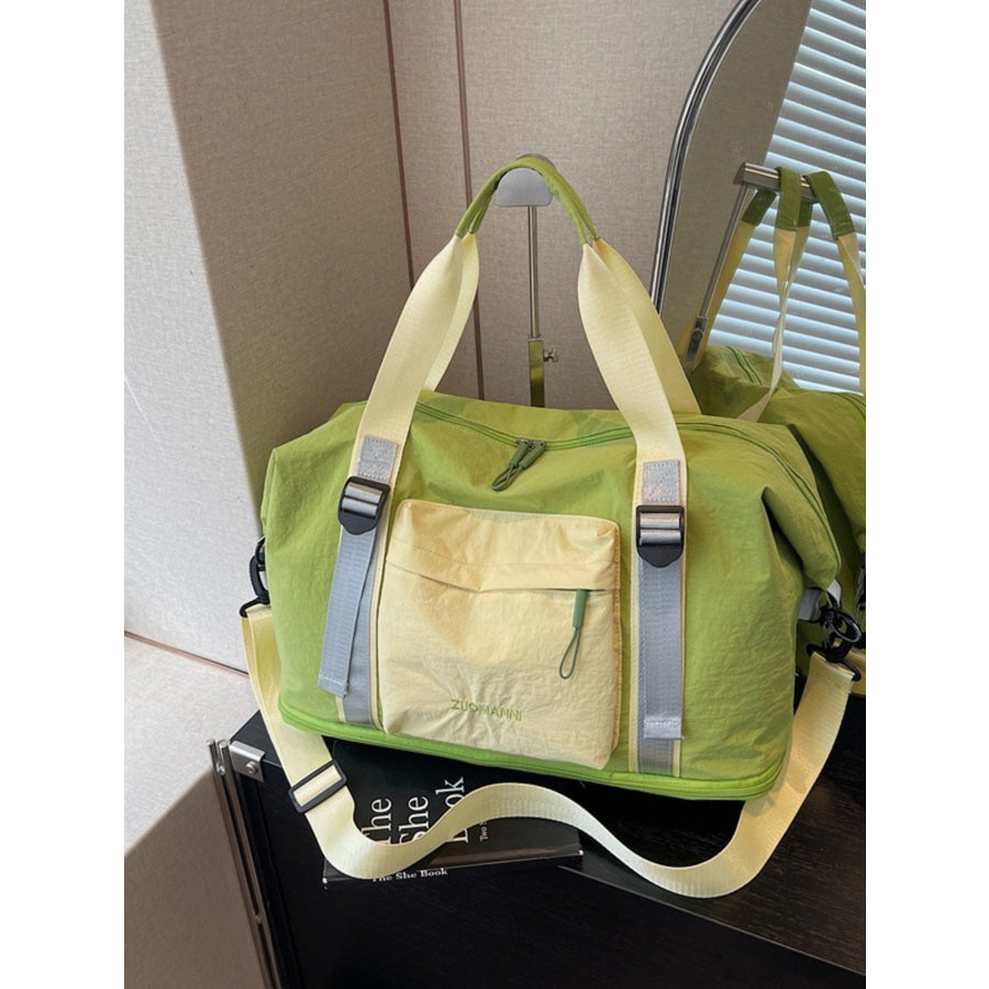 Lightweight Travel Duffel Bag with Shoulder Strap Green / One Size Apparel and Accessories