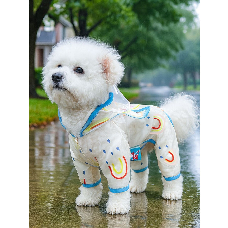 Lightweight Waterproof Pet Raincoat Rainbow Raincoat-blue / XS Apparel and Accessories
