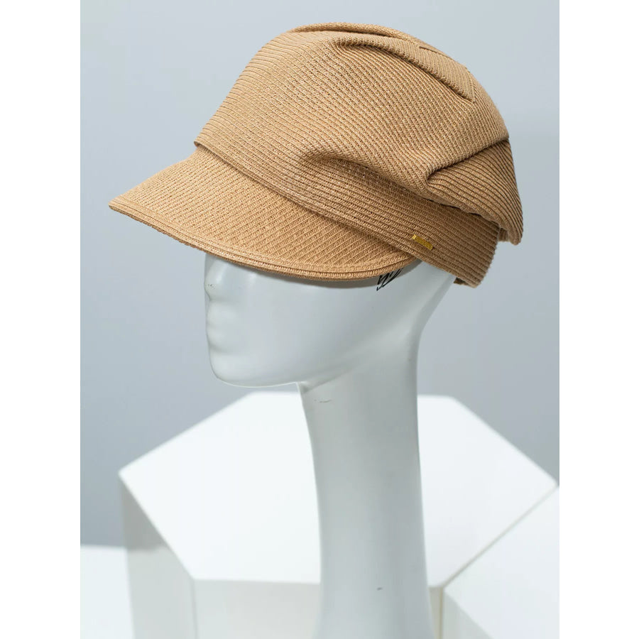 Lightweight Woven Newsboy Cap Khaki / One Size Apparel and Accessories