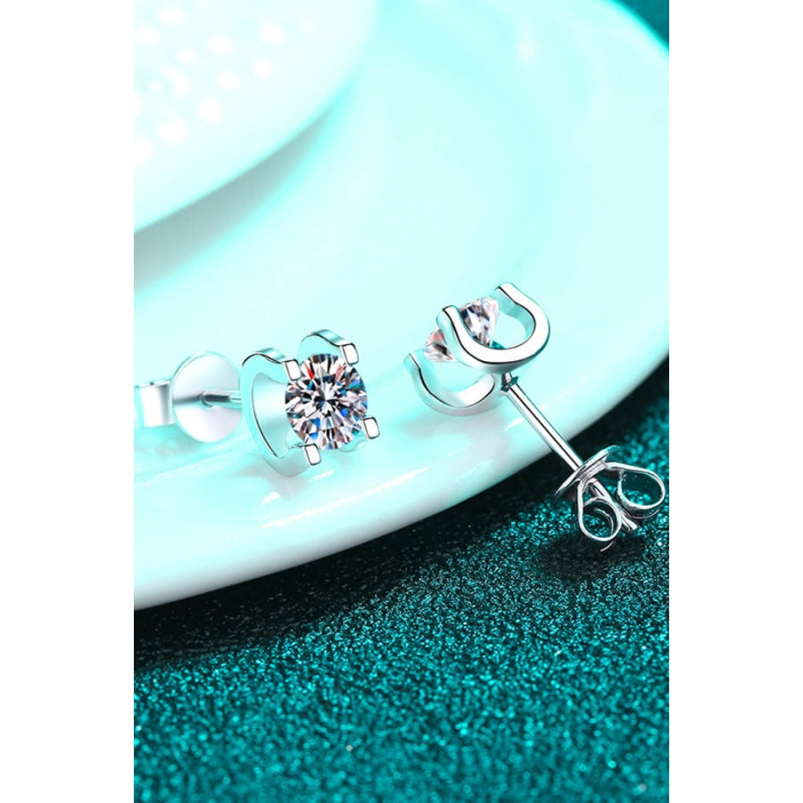 Limitless Love 1 Carat Moissanite Stud Earrings Silver / One Size