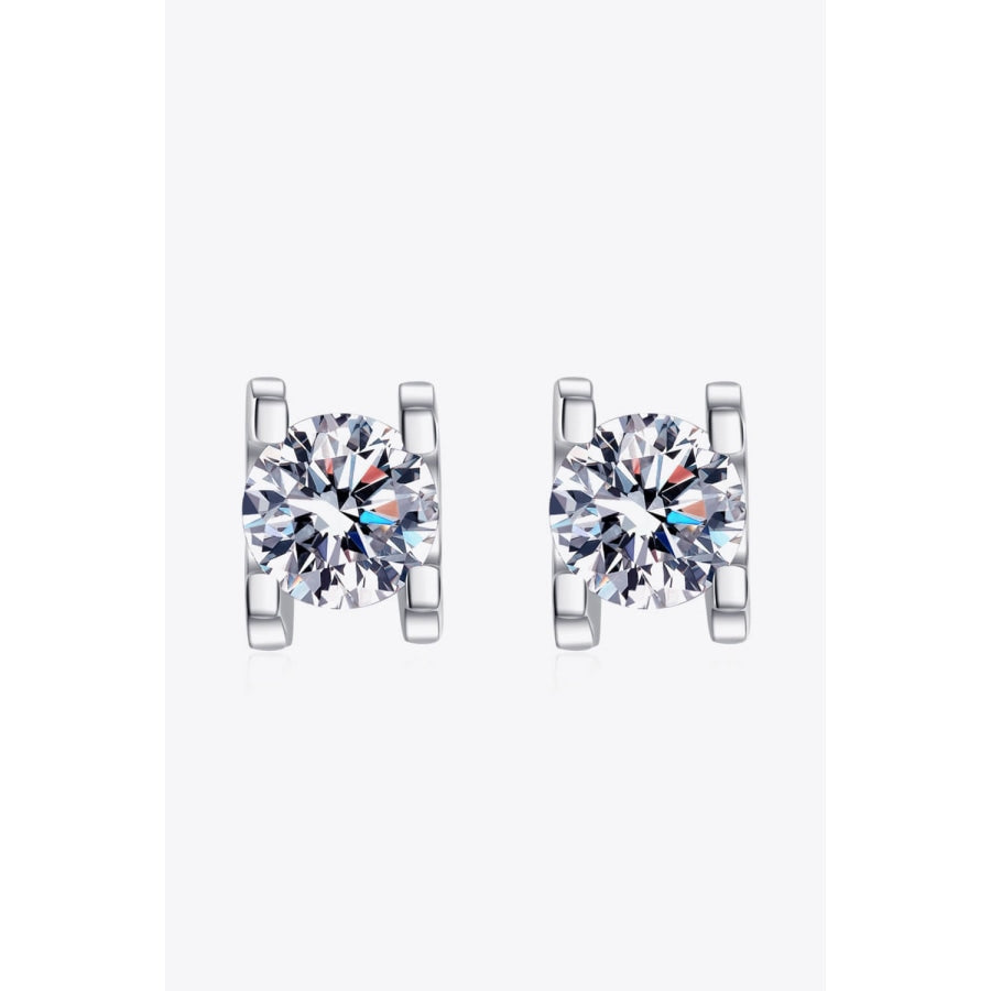 Limitless Love 1 Carat Moissanite Stud Earrings Silver / One Size