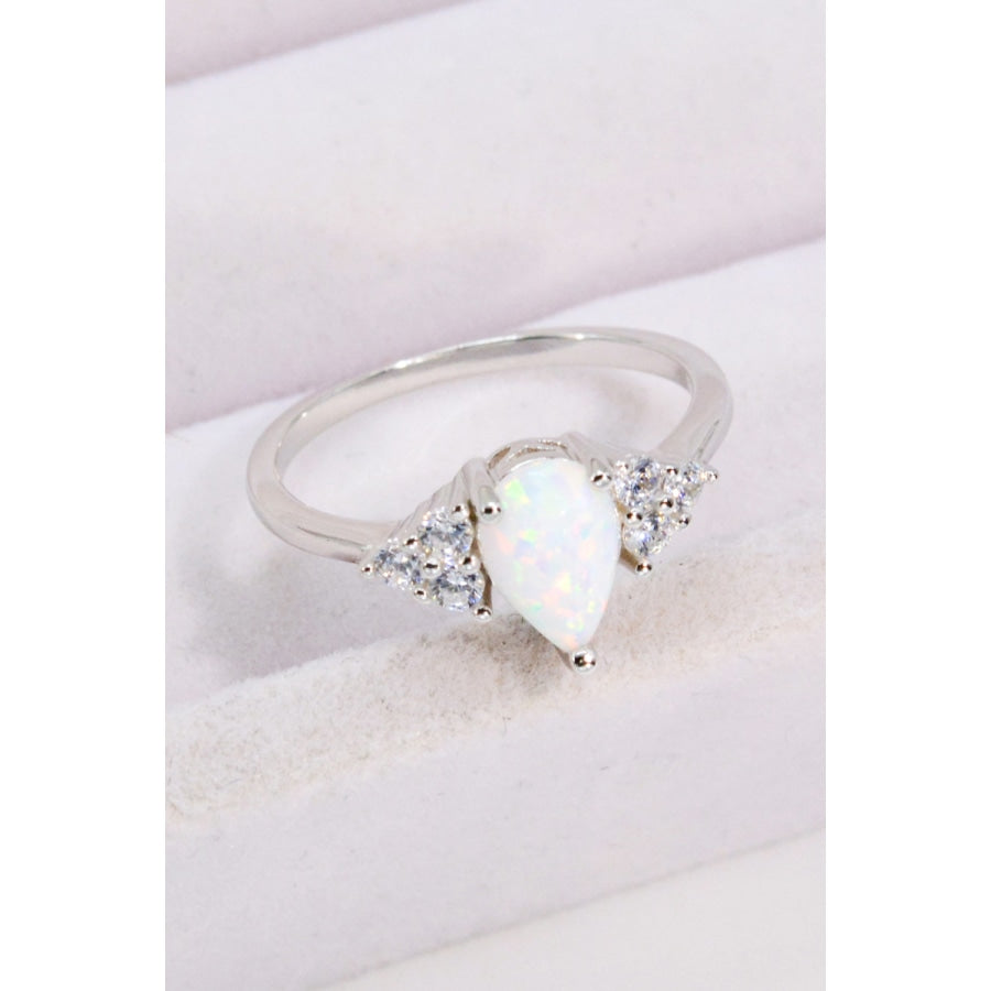 Limitless Love Opal and Zircon Ring Opal / 5