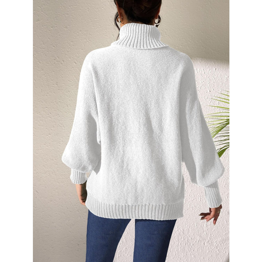 Lip Turtleneck Long Sleeve Sweater Apparel and Accessories