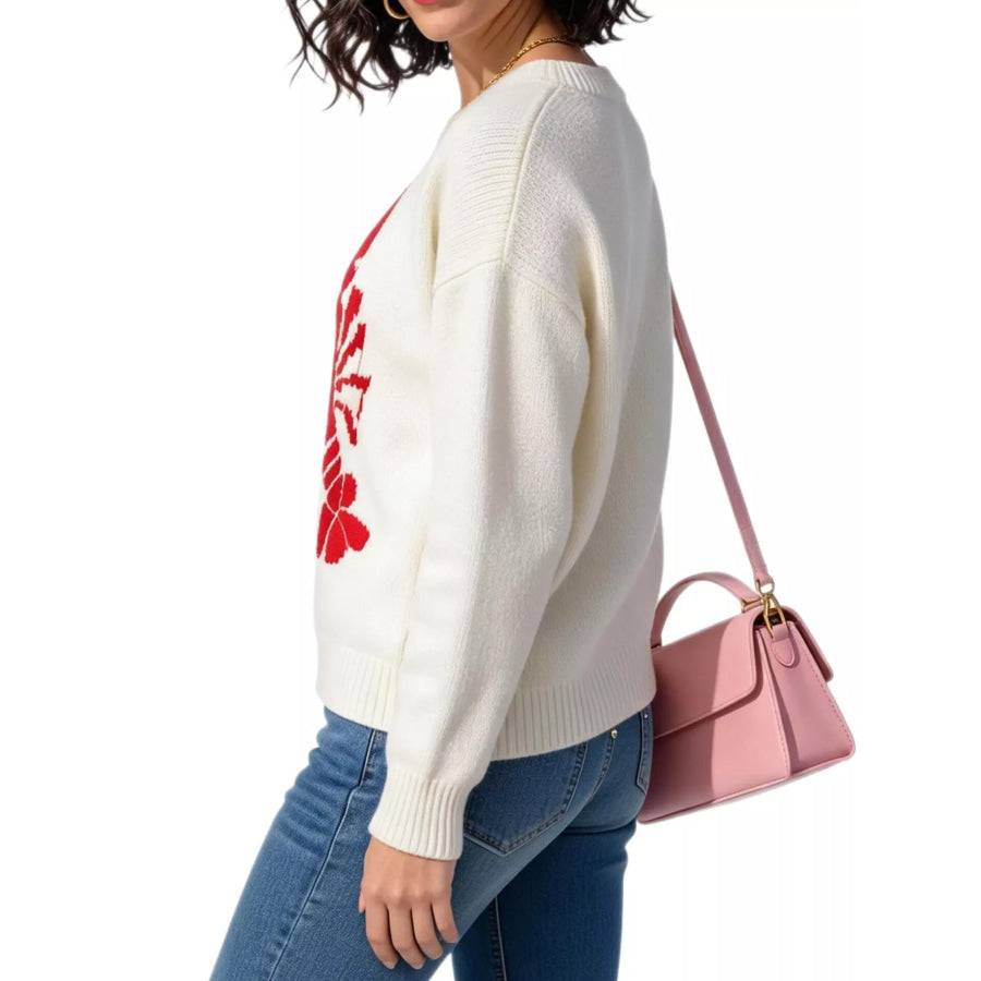 Lobster Graphic Crew Neck Sweater Apparel and Accessories