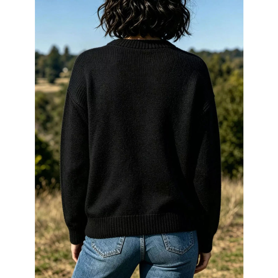 Lobster Graphic Crew Neck Sweater Apparel and Accessories