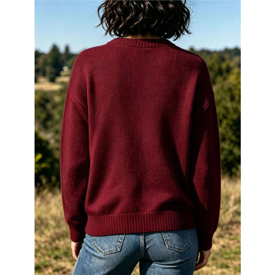 Lobster Graphic Crew Neck Sweater Apparel and Accessories