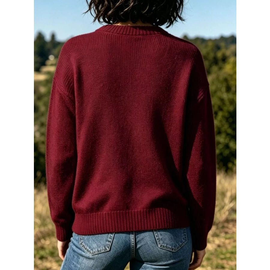 Lobster Graphic Crew Neck Sweater Apparel and Accessories
