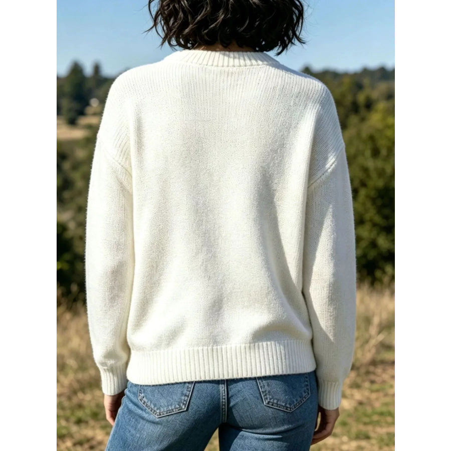 Lobster Graphic Crew Neck Sweater Apparel and Accessories