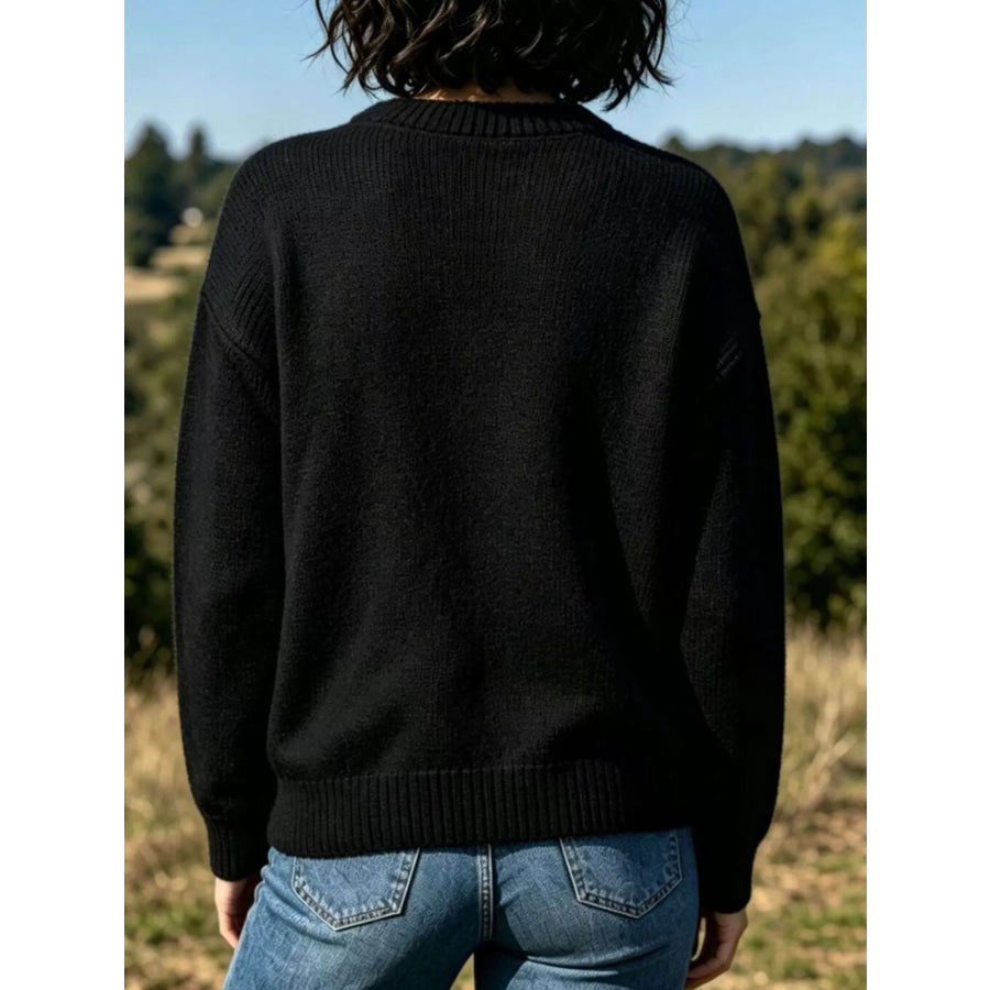 Lobster Graphic Crew Neck Sweater Apparel and Accessories