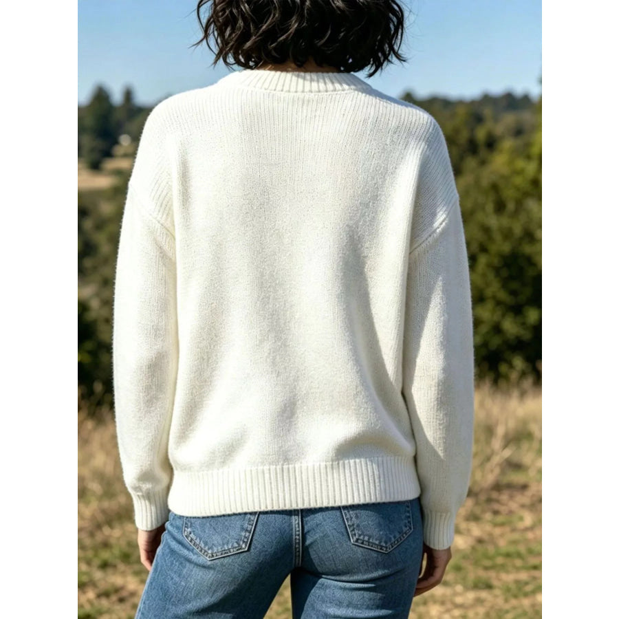 Lobster Graphic Crew Neck Sweater Apparel and Accessories