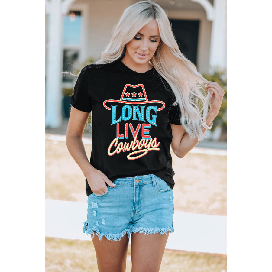 LONG LIVE COWBOYS Graphic Tee Shirt Apparel and Accessories