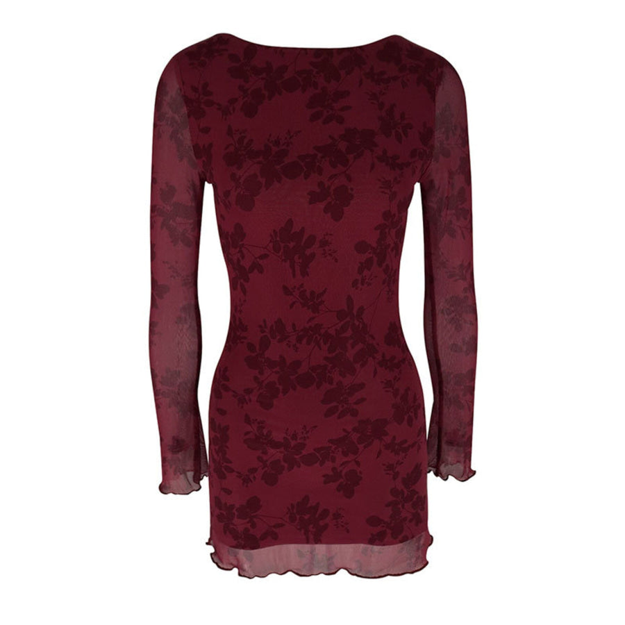 Long Sleeve Bodycon Mini Dress Apparel and Accessories