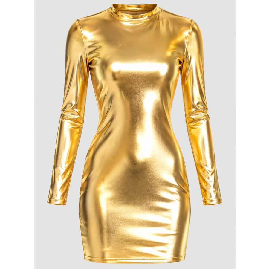 Long-Sleeve Bodycon Mini Dress Apparel and Accessories