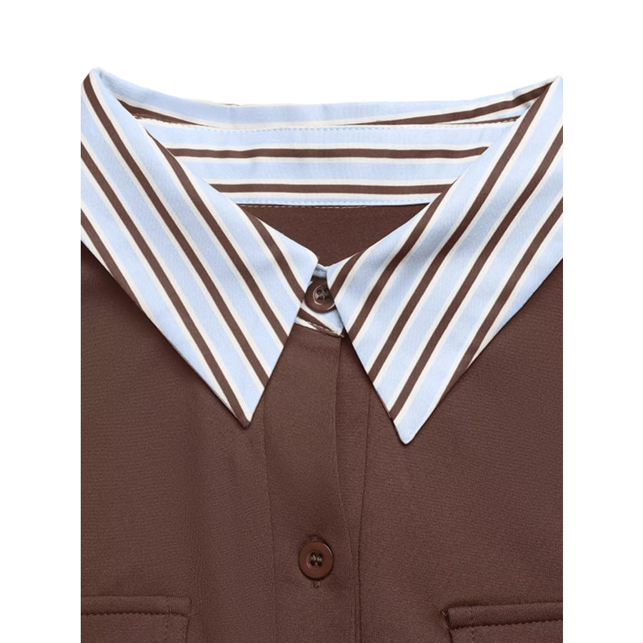 Long Sleeve Button Front Bodysuit Apparel and Accessories