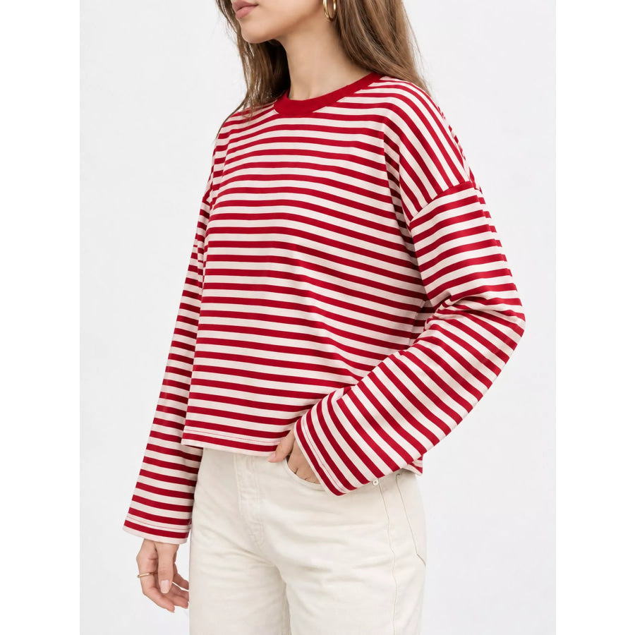 Long Sleeve Crew Neck T-Shirt Apparel and Accessories