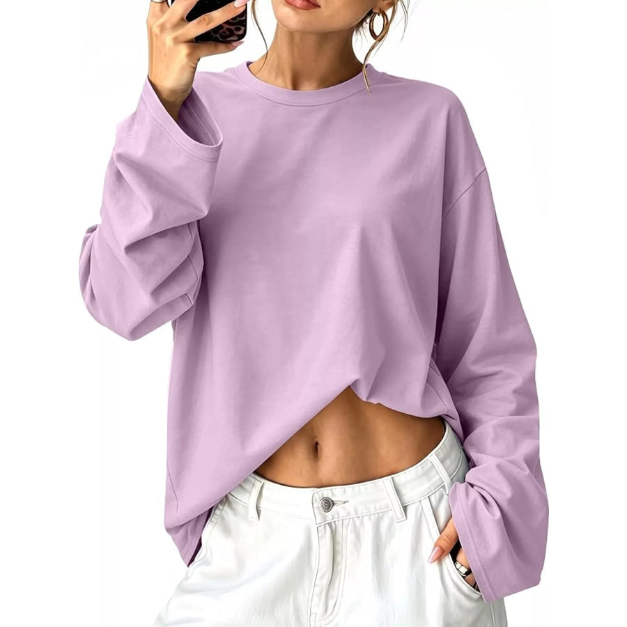 Long Sleeve Crew Neck T-Shirt Apparel and Accessories