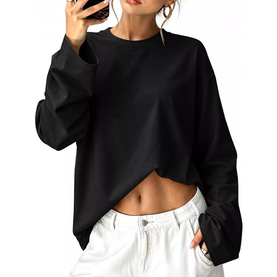 Long Sleeve Crew Neck T-Shirt Apparel and Accessories
