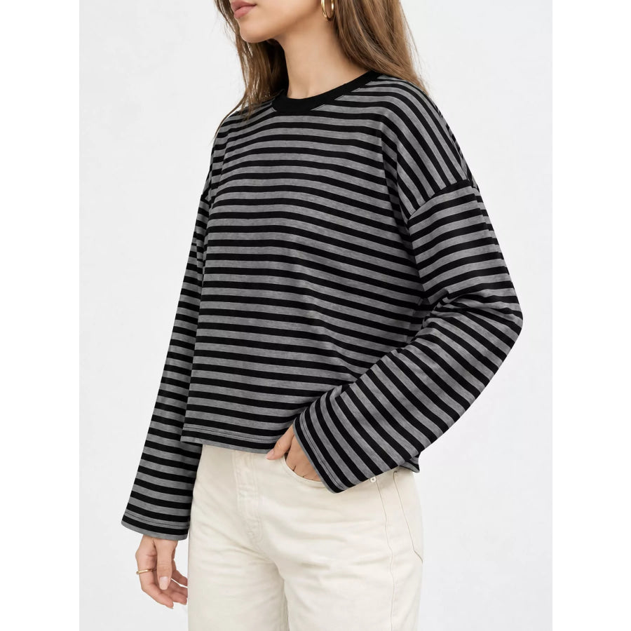 Long Sleeve Crew Neck T-Shirt Apparel and Accessories