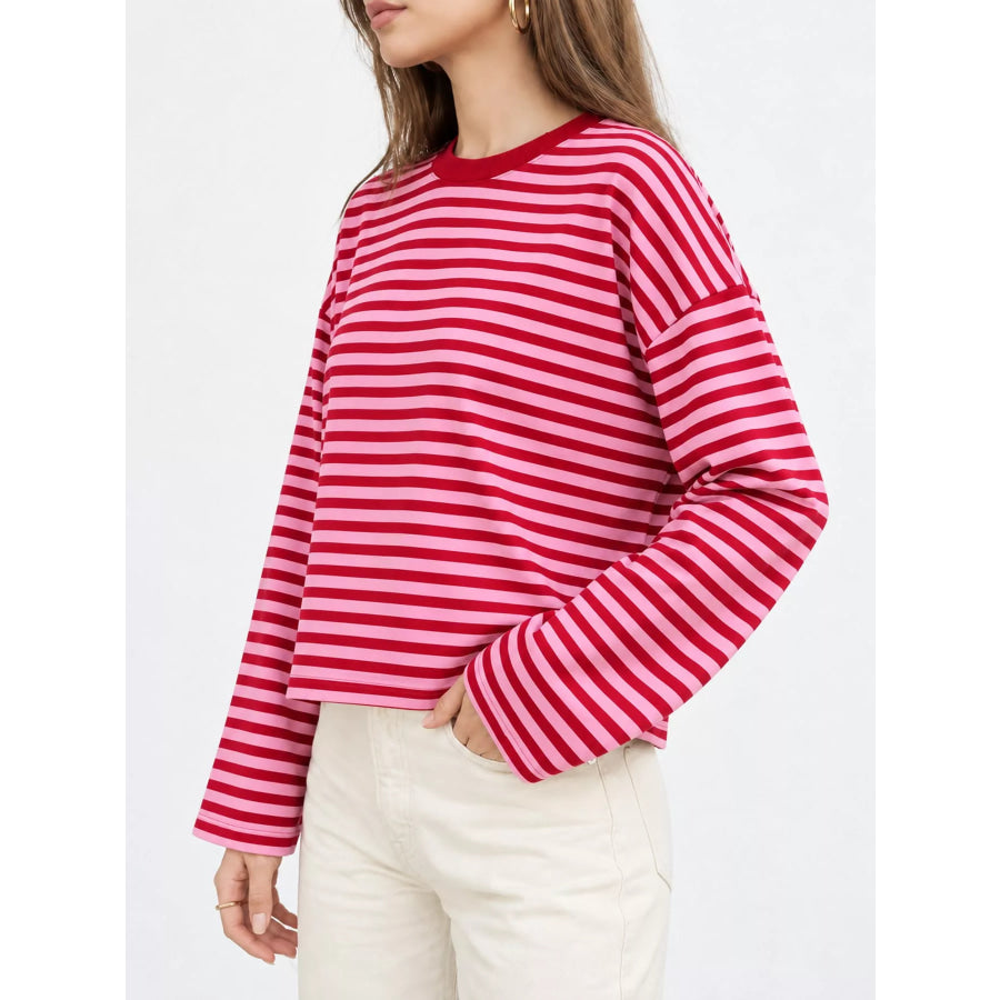 Long Sleeve Crew Neck T-Shirt Apparel and Accessories
