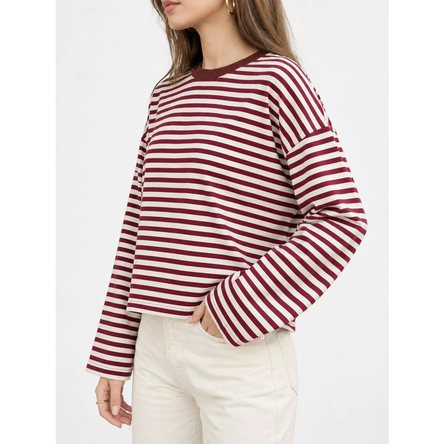 Long Sleeve Crew Neck T-Shirt Apparel and Accessories