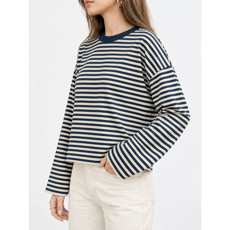 Long Sleeve Crew Neck T-Shirt Apparel and Accessories