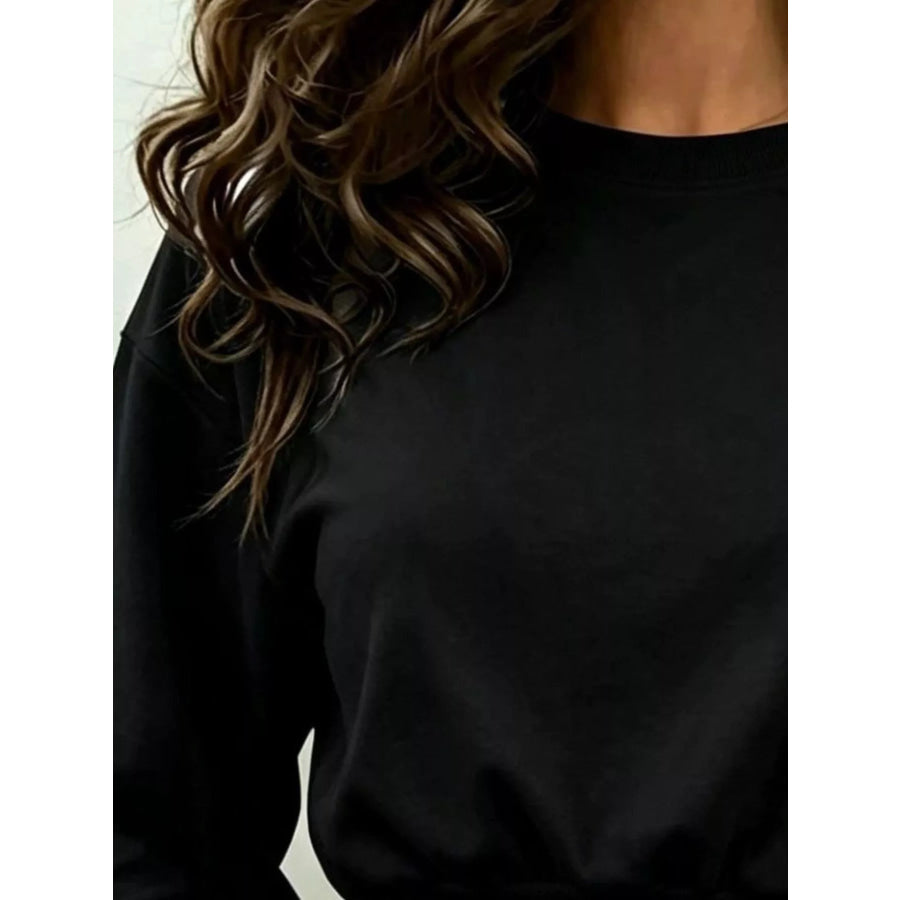 Long Sleeve Crop Sweatshirt Apparel and Accessories