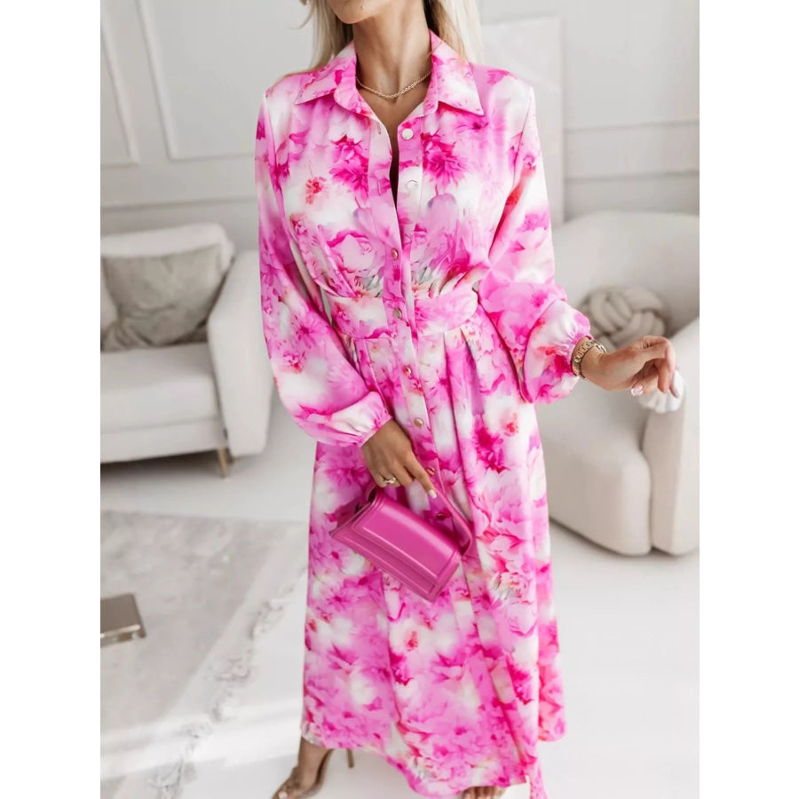 Long Sleeve Maxi Shirt Dress Apparel and Accessories