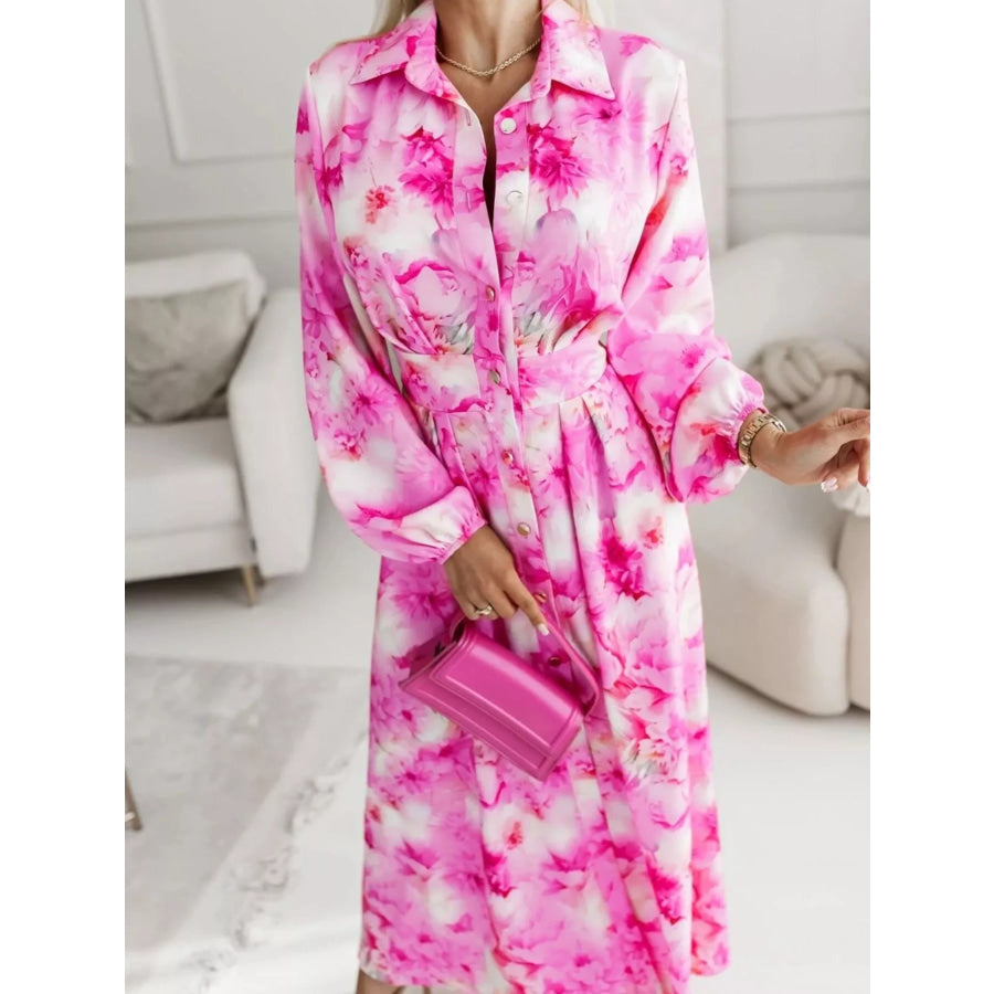 Long Sleeve Maxi Shirt Dress Apparel and Accessories