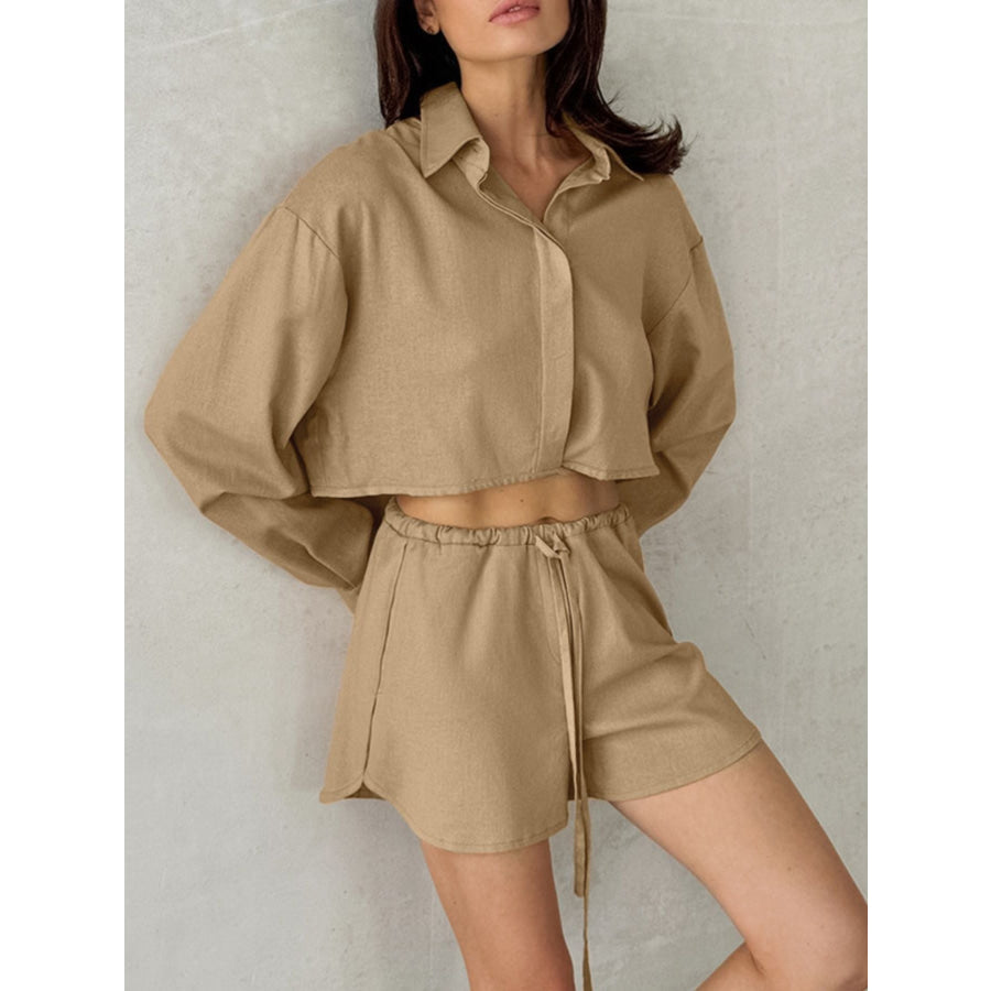 Long Sleeve Top and Shorts Set Apparel and Accessories