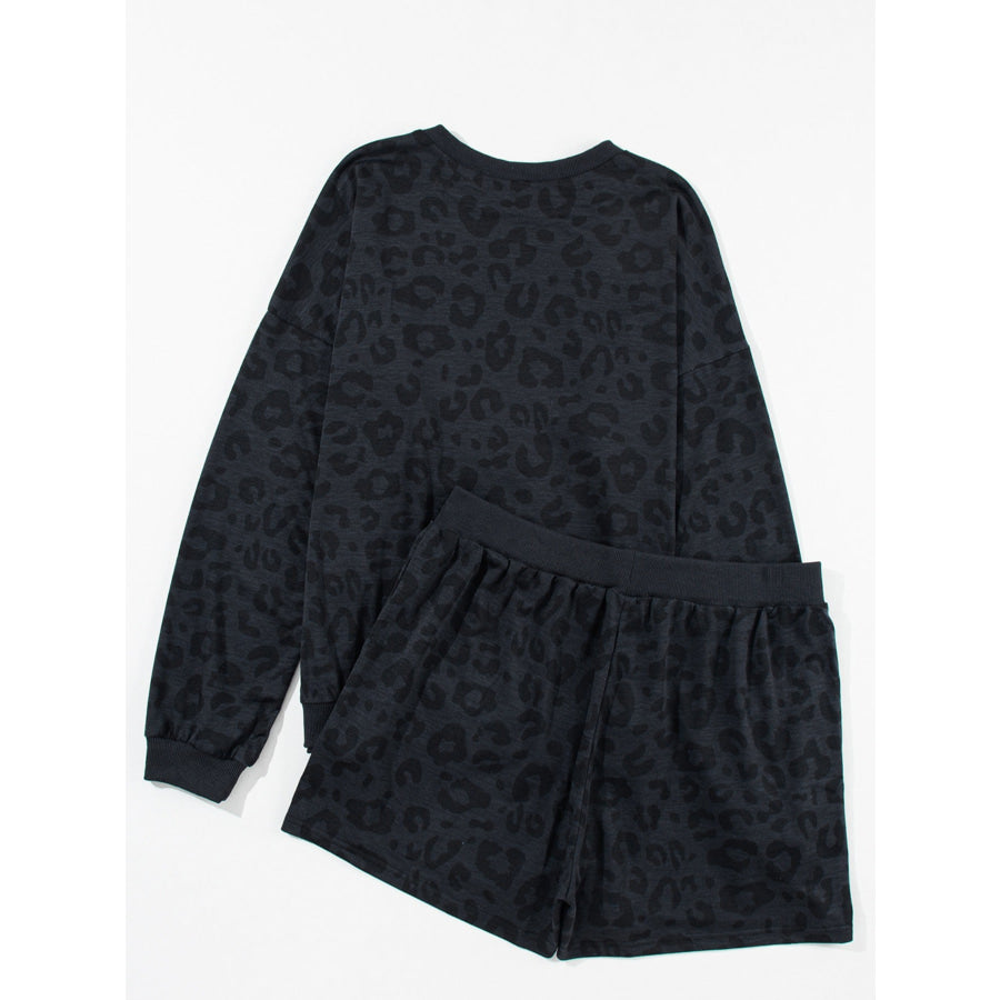 Long Sleeve Top and Shorts Two Piece Set Apparel and Accessories
