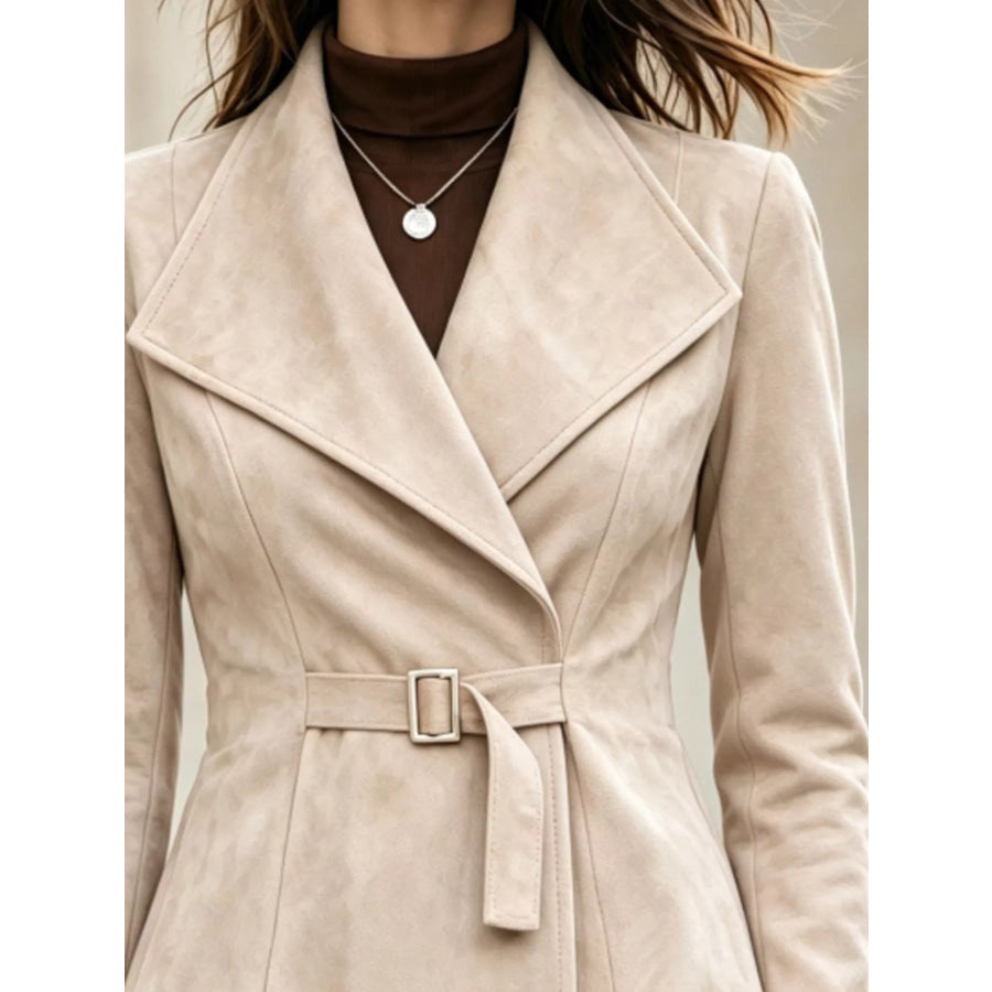 Long Sleeves Buckle Outerwear Apparel and Accessories
