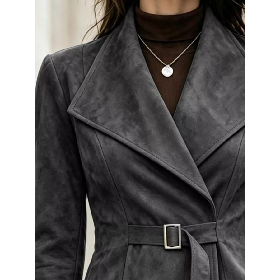 Long Sleeves Buckle Outerwear Apparel and Accessories