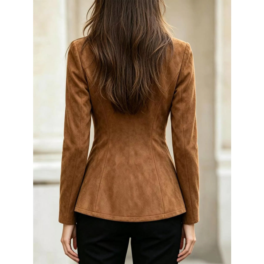 Long Sleeves Buckle Outerwear Apparel and Accessories