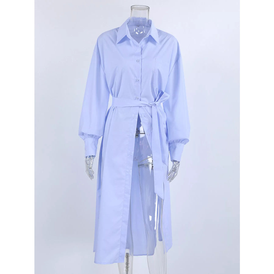 Longline Button-Down Shirt Apparel and Accessories