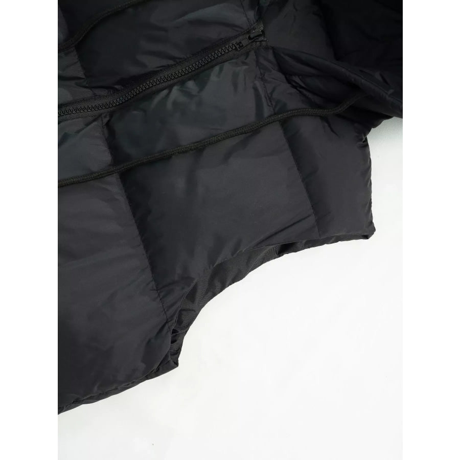 Longline Padded Hooded Vest Coat Apparel and Accessories